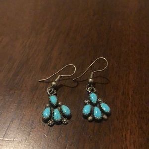 Vintage Native American silver turquoise earrings